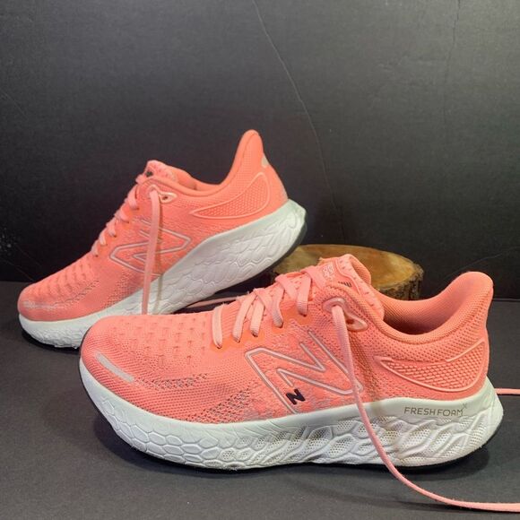 New Balance Shoes - New Balance Womens 1080 Fresh Foam Pink White Sneakers Shoe Size 7.5